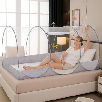 OEM Mosquitera Plegable Desplegable Para Cama Individual Con Cremallera, Tienda De Campa&ntilde;a Port&aacute;til, Tienda De Campa&ntilde;a F&aacute;cil De Montar Para El Hogar, Camp