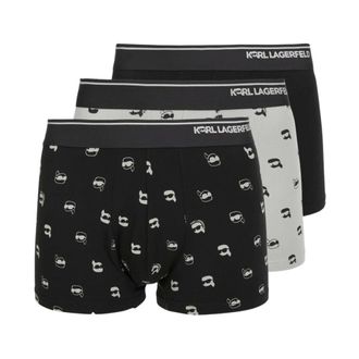 Karl Lagerfeld Ikon AOP Trunk 3P - Heren - Onderbroek - Veelkleurig - M - Katoen - Ondergoed