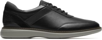 Clarks Mens Dress Oxford, Black Leather, 7.5 Wide