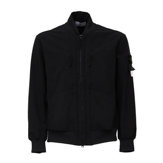 Stone Island Light Bomber Black Zip Lightweight Down Jacket