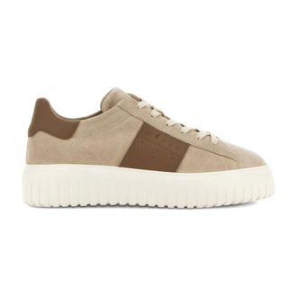 Hogan Sneakers, male, Brown, Size: 10 1/2 US H-Stripes Sneakers
