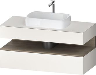 Duravit Duravit - Qatego Consola Mueble Bajo Lavabo, 1 Extra&iacute;ble, 1 Caj&oacute;n