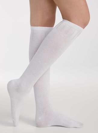 Simons Womens Solid Knee-High Socks