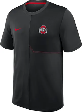 Nike Ohio State Sideline Coach Nike Mens Dri-FIT College Top in Black | 03B2053YOH-GQK