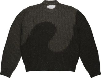 ERL Erl, Truien & Vesten, Heren, Bruin, M, Wol, Swirl Wollen Crewneck Knit