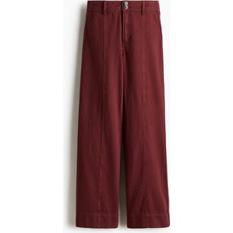 H&M Wide High Jeans in Brick Red at Nordstrom, Size 14