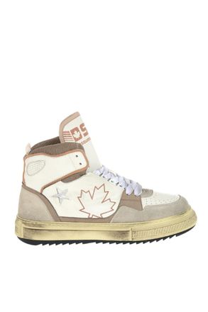 Dsquared2 Beige Logo BOOGIE Vintage Sneakers