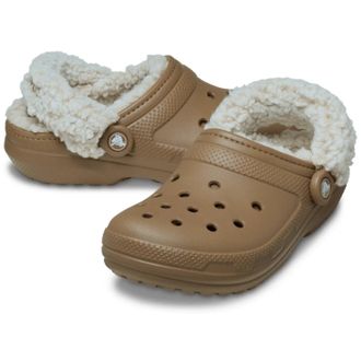 Crocs Mens Crocs Classic 211396-6UR Clog Sepia Fleece Lined Slip On Cozy Shoes JAX906