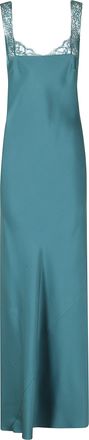 Forte_Forte Jade Envers Satin Lace Trim Acetate-Blend Maxi Dress