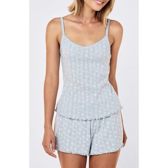 Papinelle Sleepwear Imogen Pointelle Camisole in Celestial Blue at Nordstrom, Size X-Large