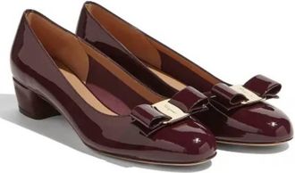 Ferragamo Vara Ornament Pumps, Size 10 B