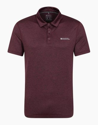 Mountain Warehouse Mens Mountain Warehouse Mens Deuce IsoCool Polo Shirt - Red - Size: 36