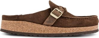 Birkenstock Schoenen, Dames, Bruin, 36 EU, Leer, Buckley Gevlochten Smalle Pasvorm
