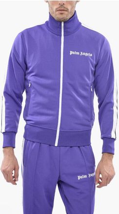 Palm Angels Solid Color Track Sweatshirt with Side-Print size Xs
