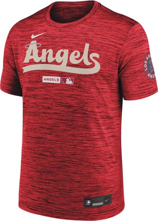 Nike Los Angeles Angels City Connect Velocity Nike Mens Dri-FIT MLB T-Shirt in Red | 02ER62QANG-HR3