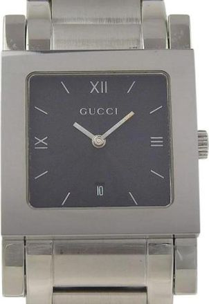 Gucci Pre-owned roestvrijstalen horloge - Dames - Vintage Horloges - Zwart - ONE Size - Vintage