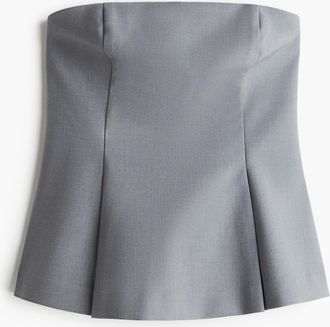 H&M Ausgestelltes Bustiertop - Grau