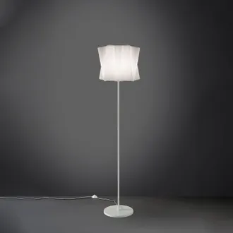 Linea Zero Linea Zero - Piantana Base E Stelo In Metallo Folio Paralume Bianco Diametro 40x H164 Cm