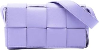 Bottega Veneta Pre-owned Woven Nappa Riemtas - Dames - Vintage Schoudertas - Paars - ONE Size - Leer - Vintage