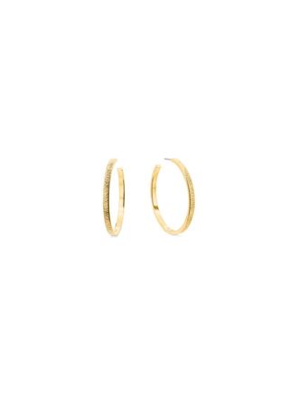 Calvin Klein Womens Textured Linear Hoop Earrings - Metallic - OS