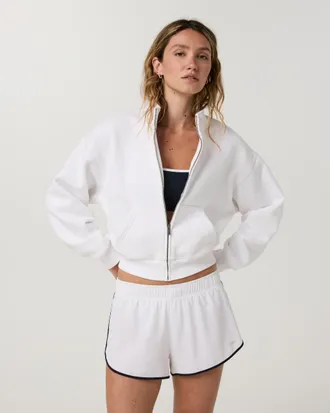 Vuori Clothing Restore Track Jacket | White | XS, Size Extra Small