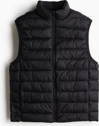 H&M Wasserabweisendes Puffer-Gilet in Slim Fit - Schwarz