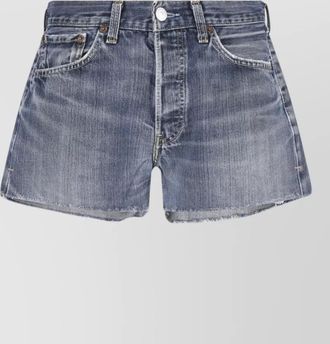 Re/Done straight shorts belt loops back pockets