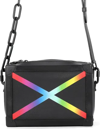 Louis Vuitton Black Noir Taiga Leather Handbag Shoulder Bag (Pre-Owned)