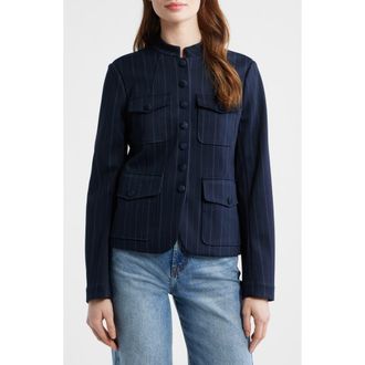 Rag & Bone Marlowe Ponte Knit Blazer in Navy Multi at Nordstrom, Size 2