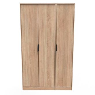 Welcome Furniture Helsinki Ready Assembled Wardrobe with 3 Doors - Bardolino Oak - Welcome Furniture | TJ Hughes
