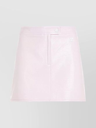 Courr&egrave;ges high-rise a-line mini skirt