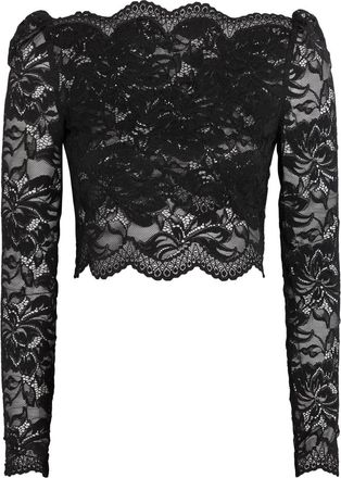 Paco Rabanne Off-the-shoulder Lace Crop top - Black - 40 (UK12 / M)