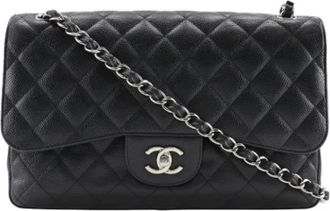 Chanel Tweedehands leren schoudertassen - Dames - Vintage Schoudertas - Zwart - ONE Size - Vintage
