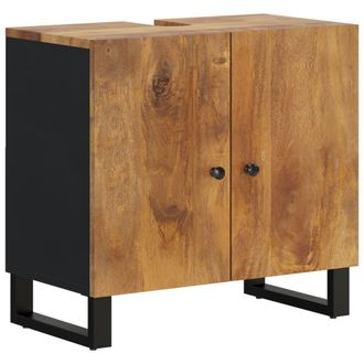 vidaXL Mueble De Lavabo Madera Mango Y Madera Ingenier&iacute;a 62x33x58 Cm Vidaxl
