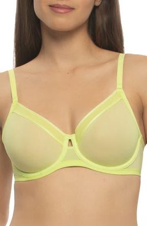 Felina Ethereal Unlined Underwire Bra in Sunny Lime at Nordstrom Rack, Size 38Ddd