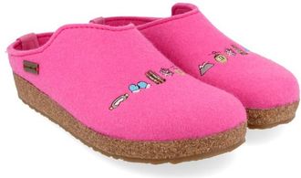 Haflinger Grizzly Pistengl&uuml;ck Hausschuhe - Unisex | rosa
