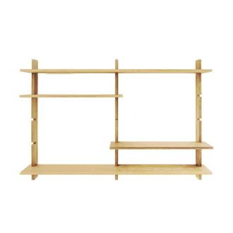 Hannun Estanter&iacute;a modular de pared madera de abeto en color natural