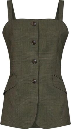 Max Mara Top - Dames - Gillet - Veelkleurig - M - Wol - Kostuums