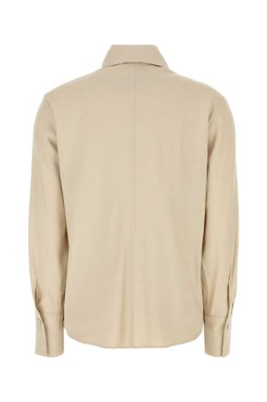 Max Mara Womens Sand Linen Blend Badesse Shirt Sabbia Camicie