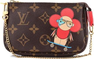 Louis Vuitton Pochette Accessoires Limited Edition Vivienne Xmas Monogram Canvas Mini clutch bag - Bruin