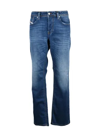 Diesel Blue Cotton-Blend Markee Straight-Leg Jeans