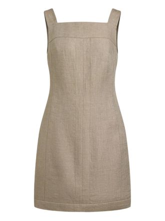 12 Storeez linen mini dress - women - Linen/Flax - S - Neutrals