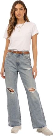 Levi's Denim baggy jeans met wijde pijpen voor dames (Lichtblauw)