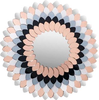 Adda Home Adda Home - Espejo Cristal Negro Oro Rosa 100x4x100 Cm