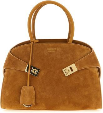 Ferragamo Beige Hug Small Satchel