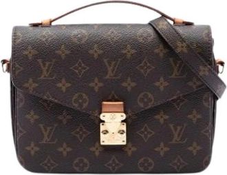 Louis Vuitton Pre-owned Pochette Metis - Dames - Vintage Schoudertas - Bruin - ONE Size - Leer - Vintage