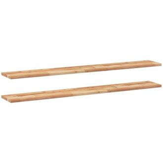vidaXL Vidaxl Estante Flotante 2 Uds Madera Acacia Acabado Aceite 120x20x2 Cm