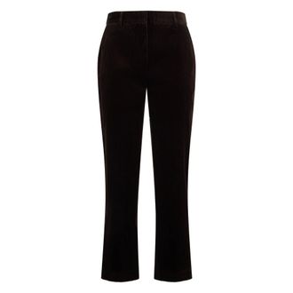 Moorer Corduroy Straight Broeken - Dames - Broeken - Bruin - Maat: XS Corduroy
