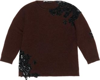 Bimba & Lola Maglione con inserto in pizzo - Marrone