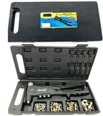 Trade Shop Trade Shop - Kit 66 Pz Rivettatrice Per Inserti Rivetti Filettati Filetti M3 M4 M5 M6